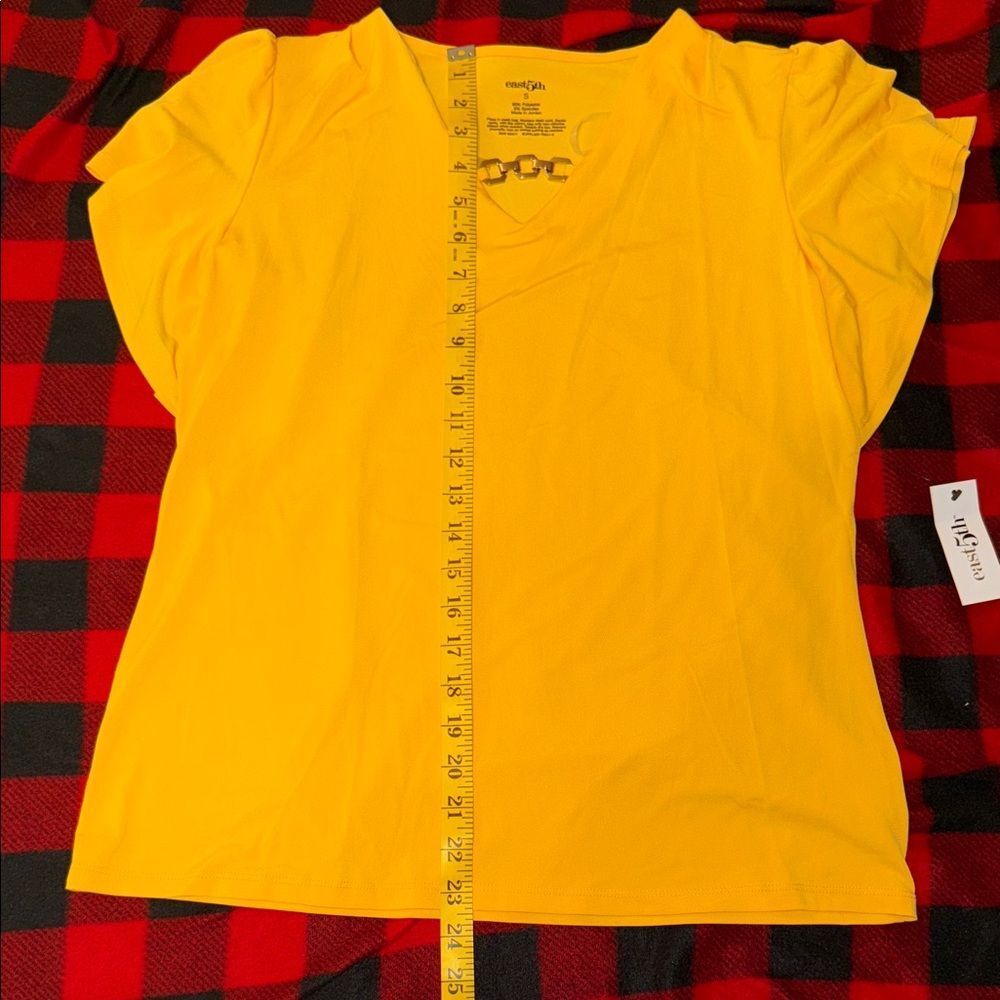 East 5th Yellow Short Sleeve Top - Picture 8 of 8